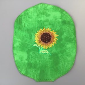 Decke grün mit Sonnenblume