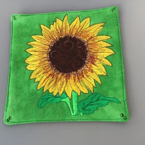 Untersetzer grün mit Sonnenblume