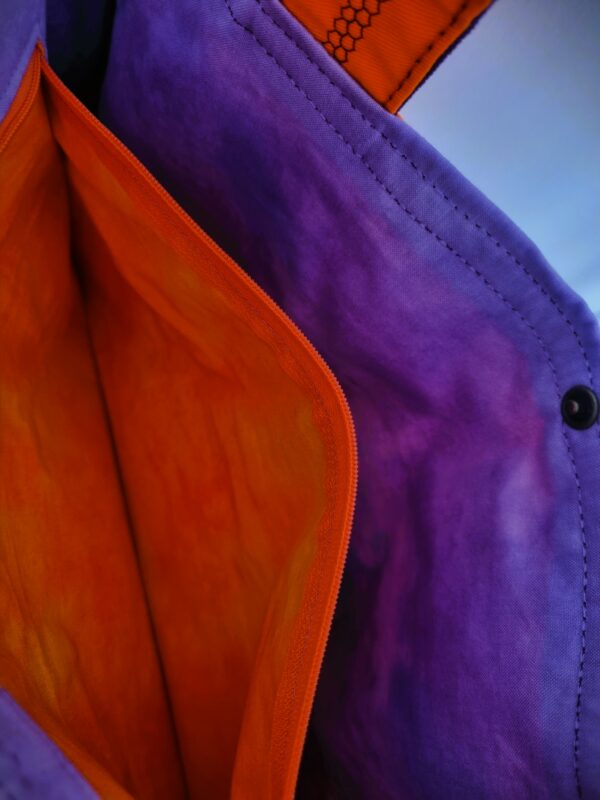 Tasche lila orange mit Rosen 4