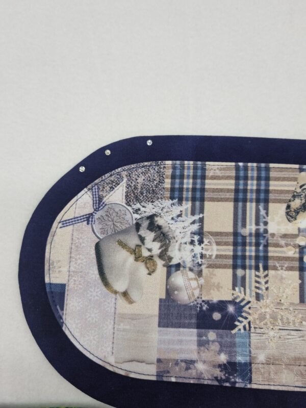 Platzset blau mit Schlittschuh