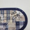 Platzset blau mit Schlittschuh