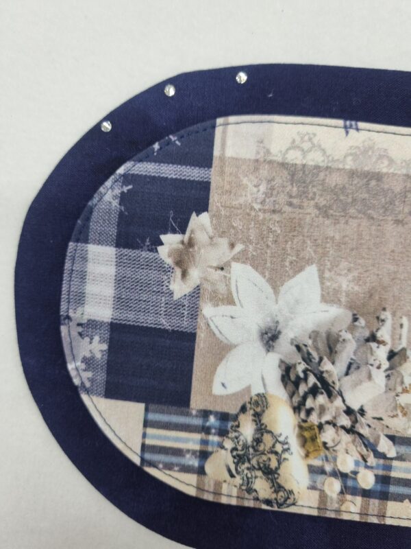 Platzset blau mit Schlittschuh