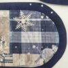 Platzset blau mit Schlittschuh